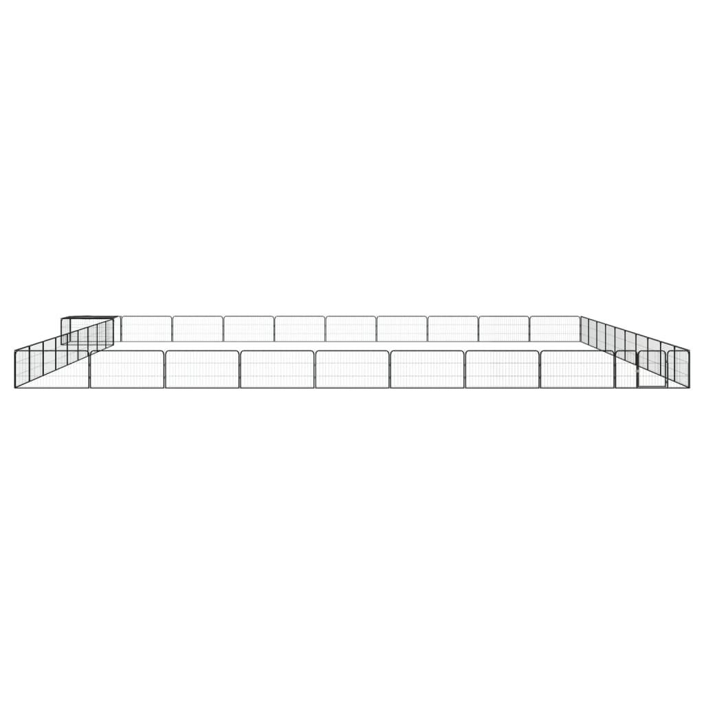Vidaxl - Parc pour chien 40panneaux Noir 100x50cm Acier enduit de poudre vidaXL 3115984 - Imagen 2