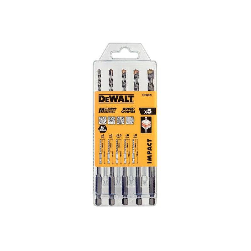 Coffret de 5 forêts multi-materiaux impact DEWALT DT60099-QZ Ø 4,5,5.5,6,8mm Dewalt - Image 1