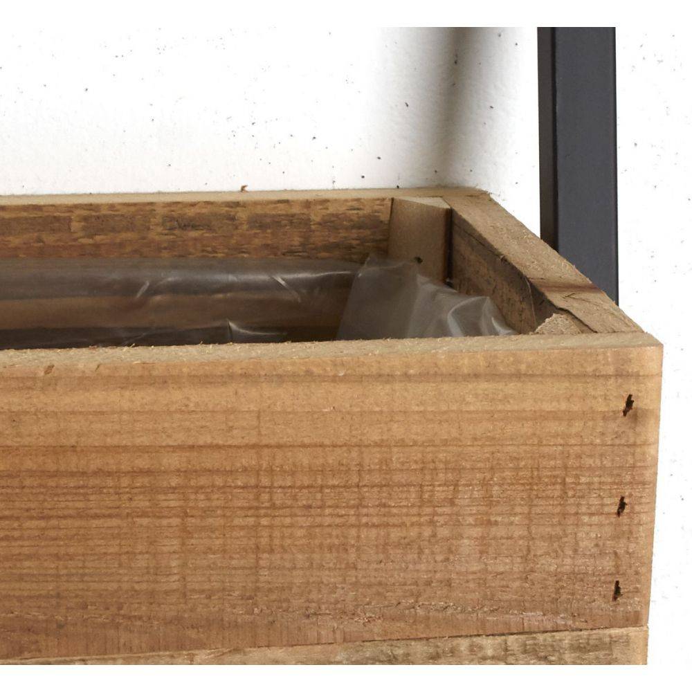 Aubry Gaspard - Jardinière murale en bois métal 64 cm - Aubry Gaspard - Imagen 2