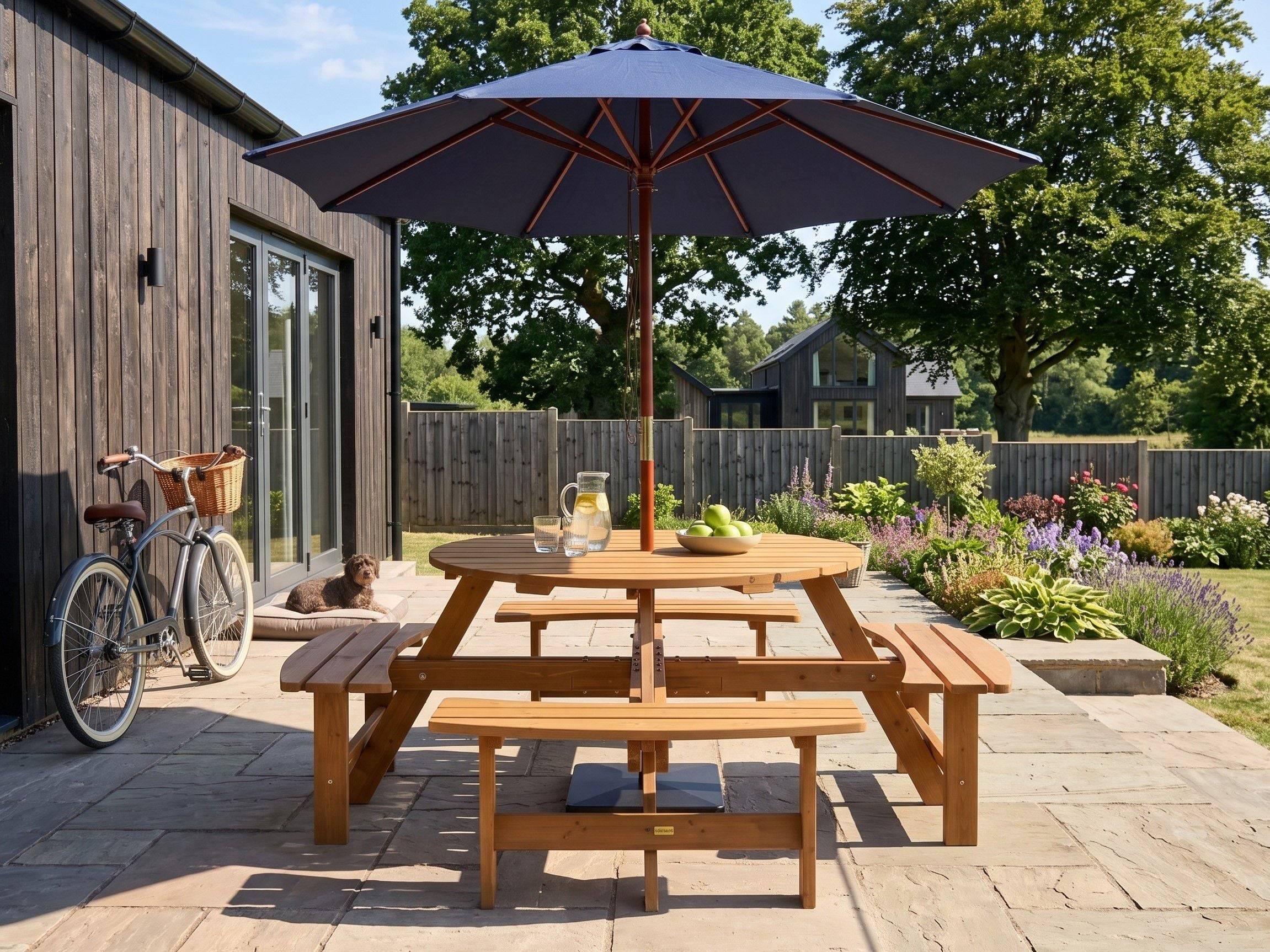 Beliani - Table de repas, 4 Personnes Bois de sapin Marron clair CAPARCOTTA - 185x185x68- Beliani - Image 1