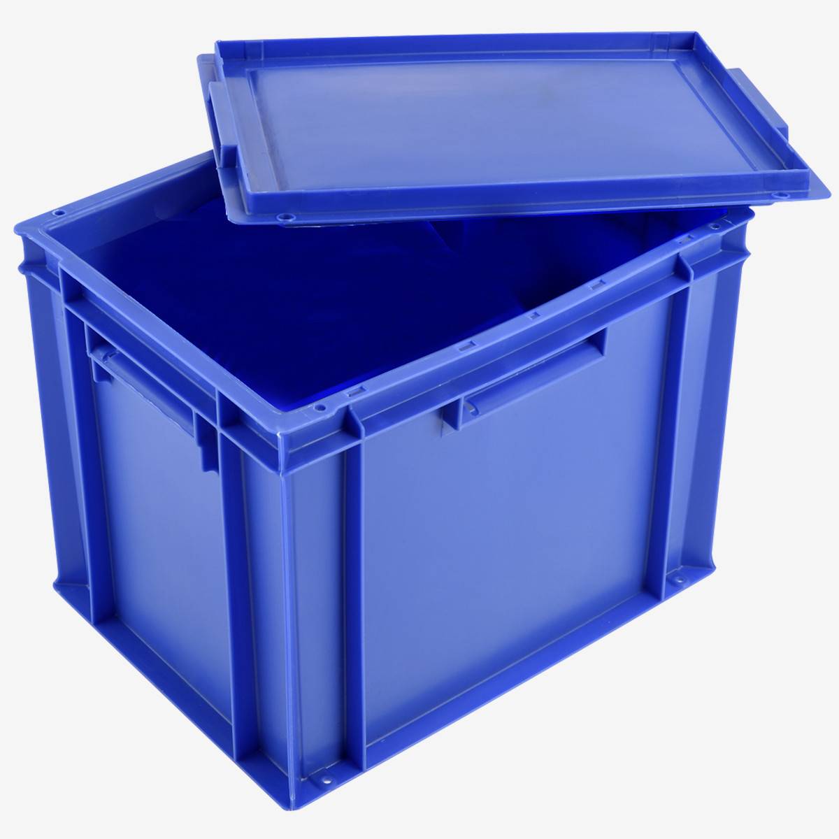 Bac plein 400 x 300 x 337 mm 27 L + couvercle - bleu - Gilac - Image 1