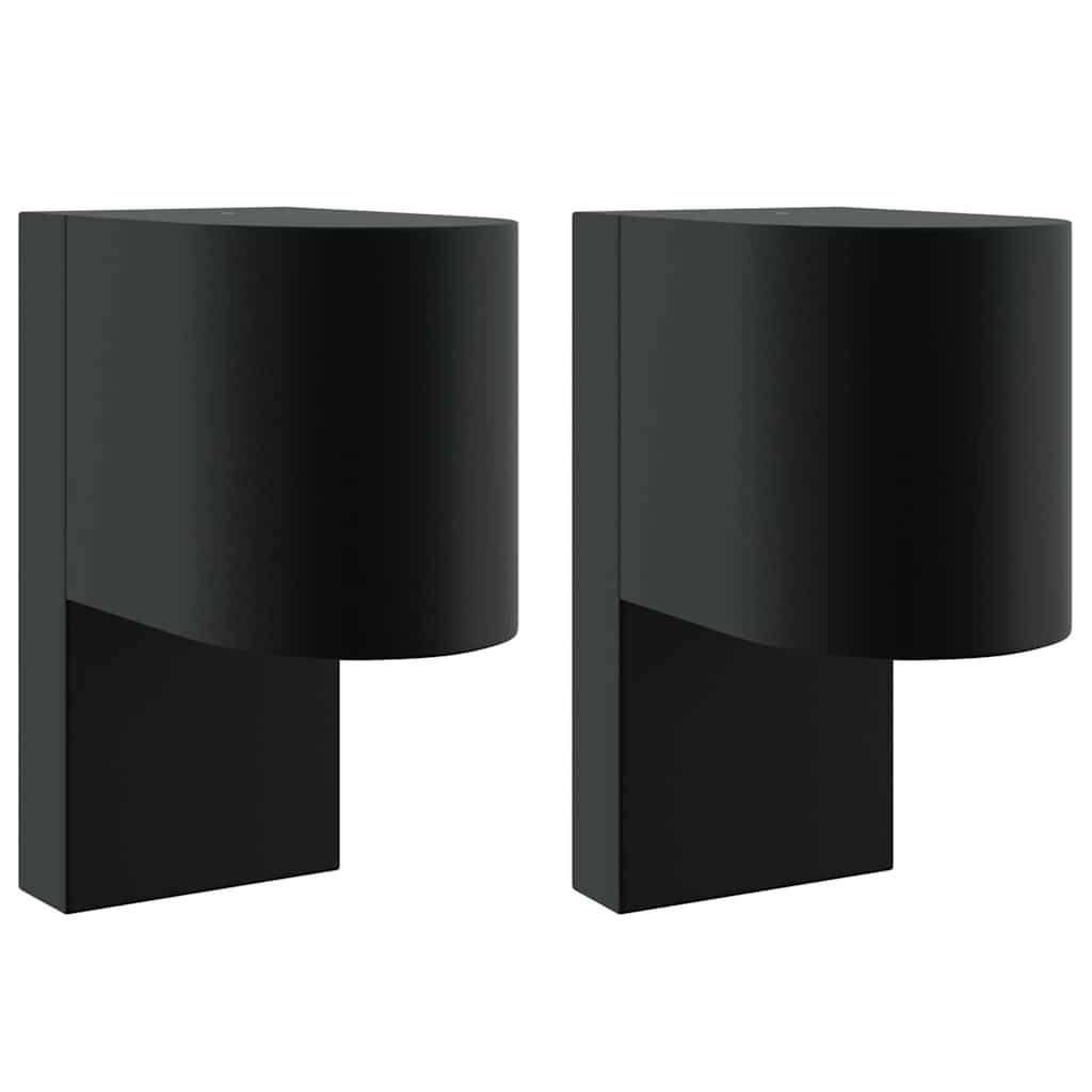 2pcs Appliques murales extérieures - Lampes murales extérieures Noir 12 x 7 x 15 cm g22 - Image 1