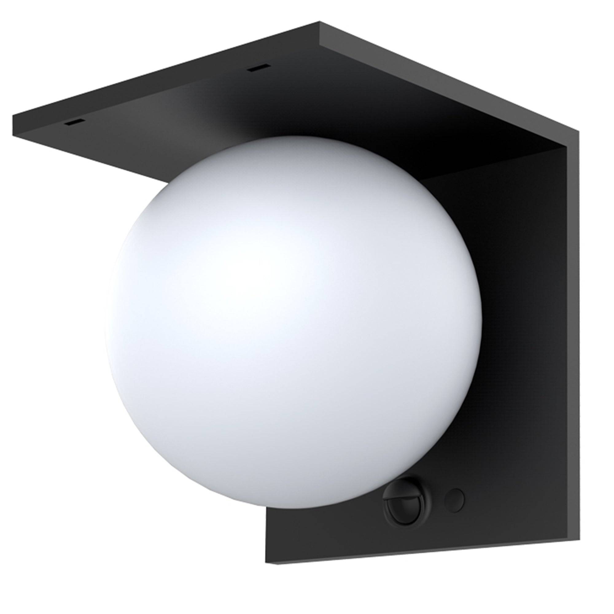 Lumisky - Applique murale solaire BOLLY noir sensor H14cm - Image 1