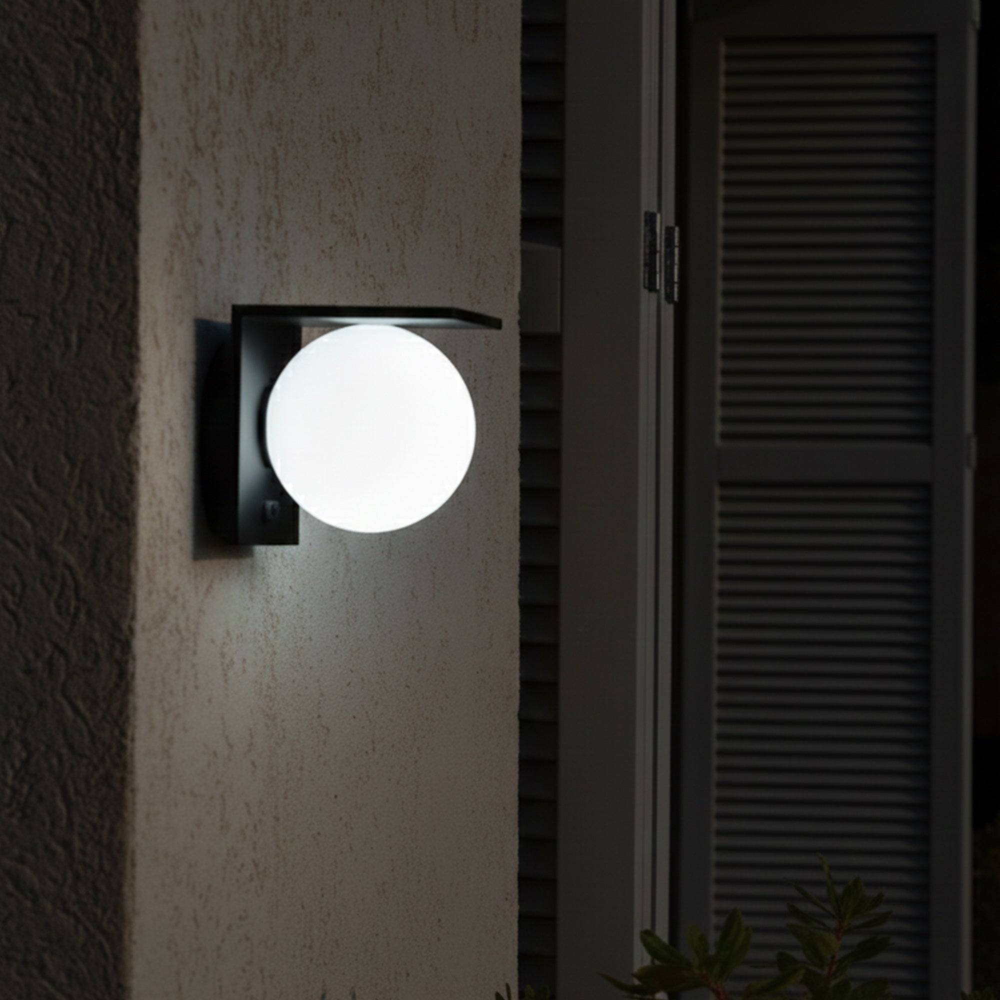 Lumisky - Applique murale solaire BOLLY noir sensor H14cm - Image 2