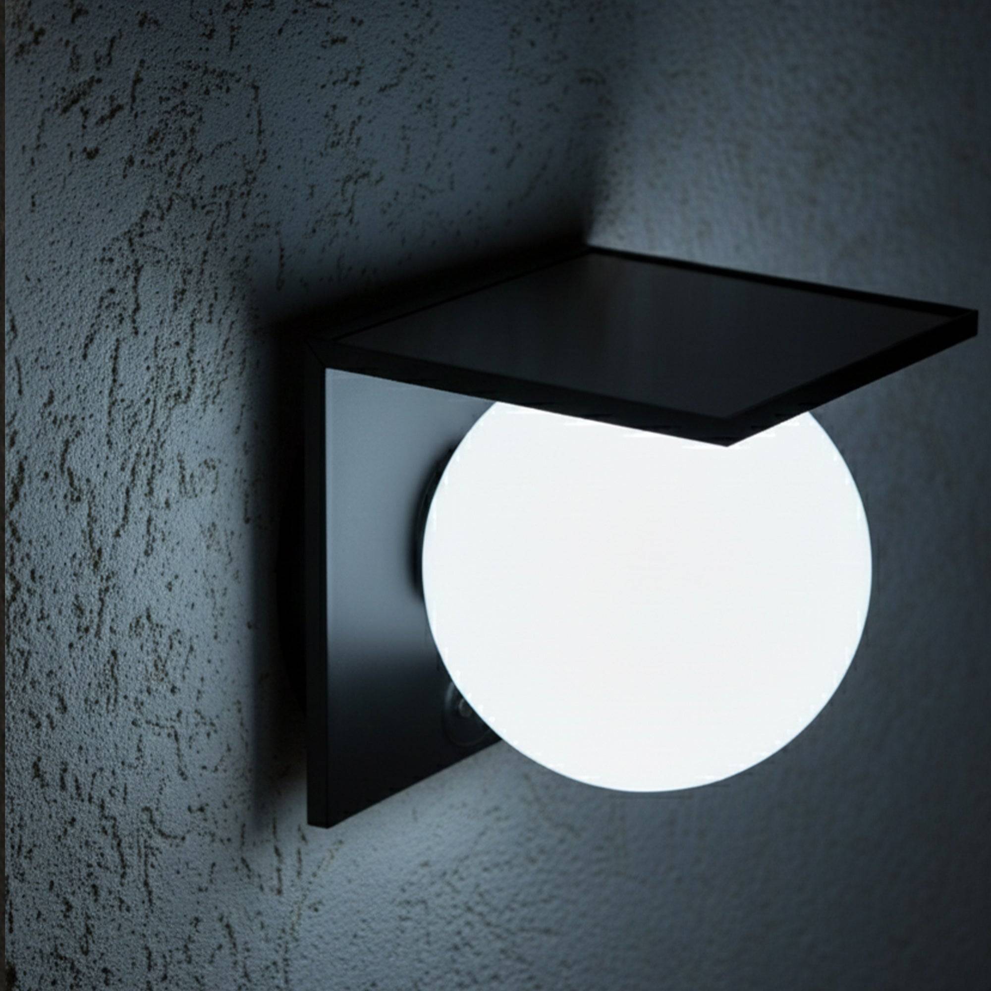 Lumisky - Applique murale solaire BOLLY noir sensor H14cm - Image 3