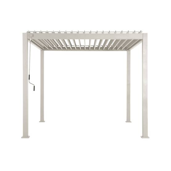 Pergola bioclimatique aluminium beige Triomphe 3x3 m lames orientables | sweeek - Image 5