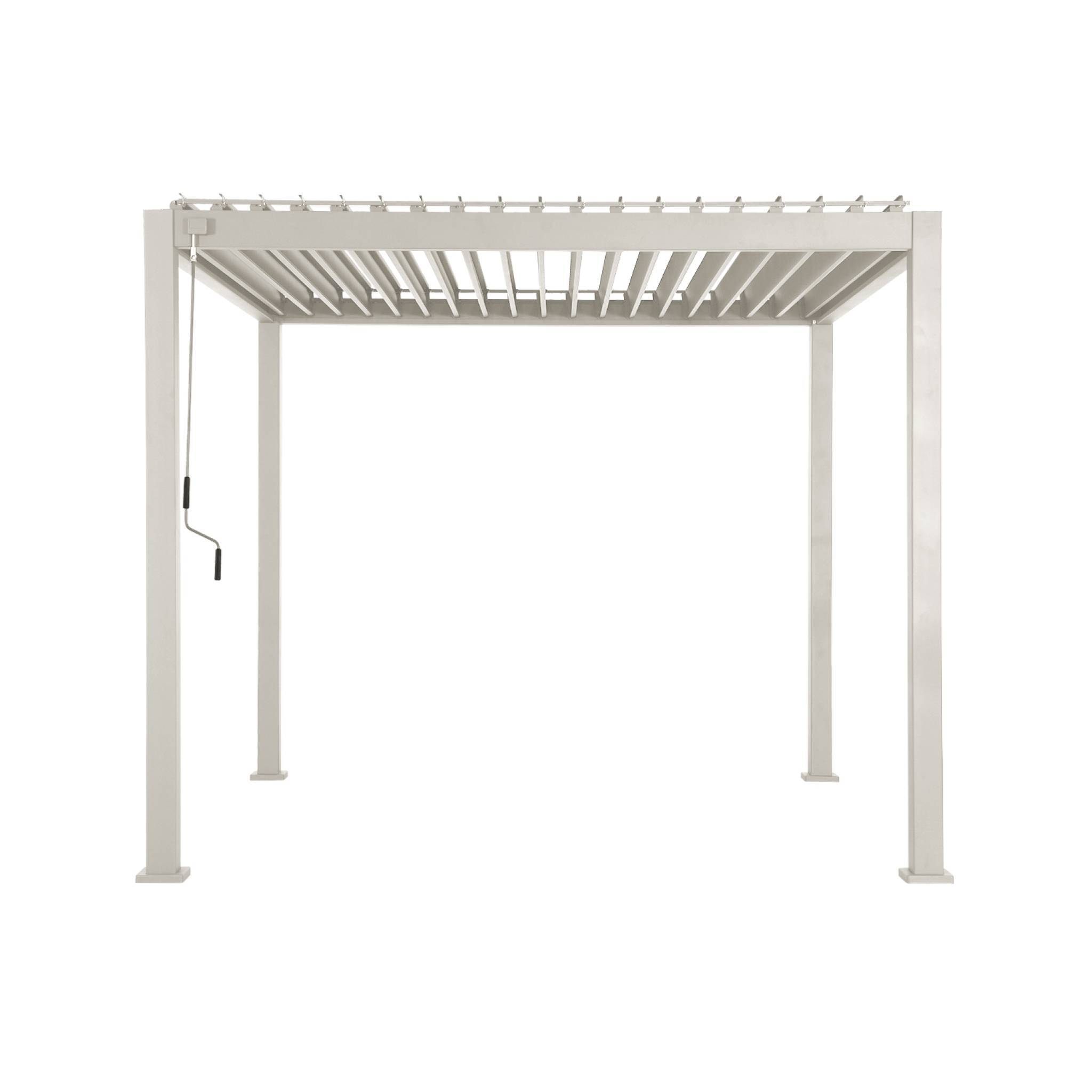 Pergola bioclimatique aluminium beige Triomphe 3x3 m lames orientables | sweeek - Image 5