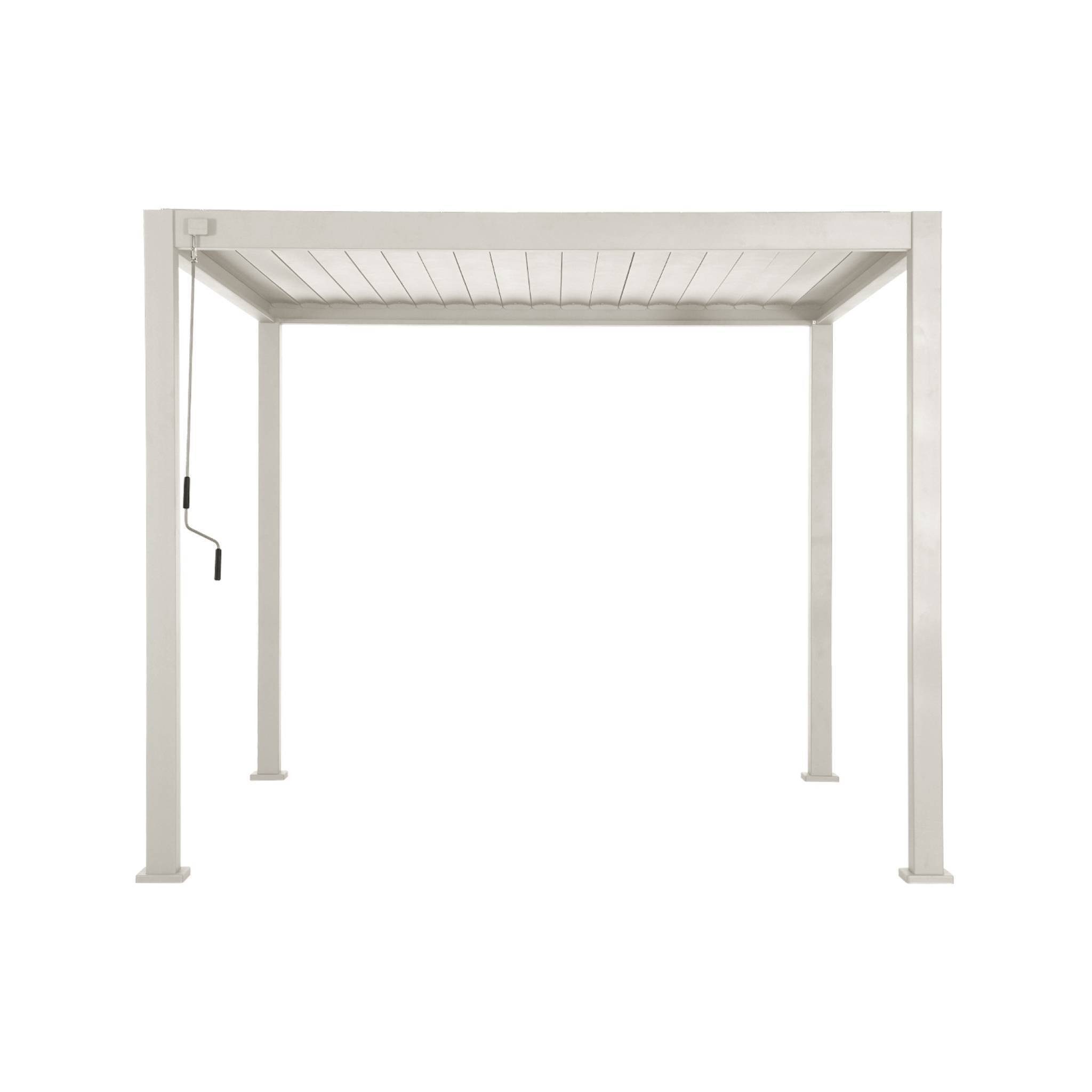 Pergola bioclimatique aluminium beige Triomphe 3x3 m lames orientables | sweeek - Image 3