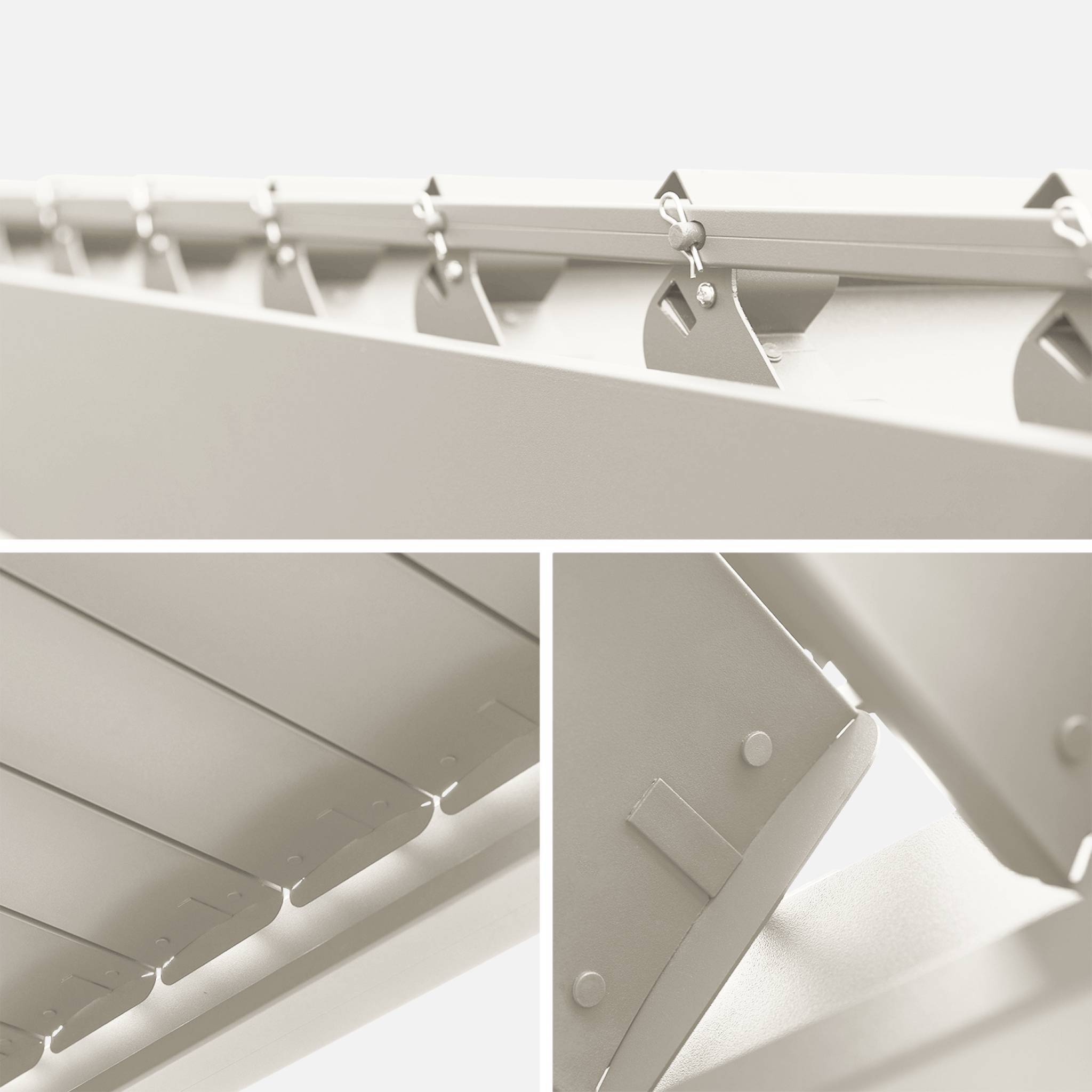 Pergola bioclimatique aluminium beige Triomphe 3x3 m lames orientables | sweeek - Image 6