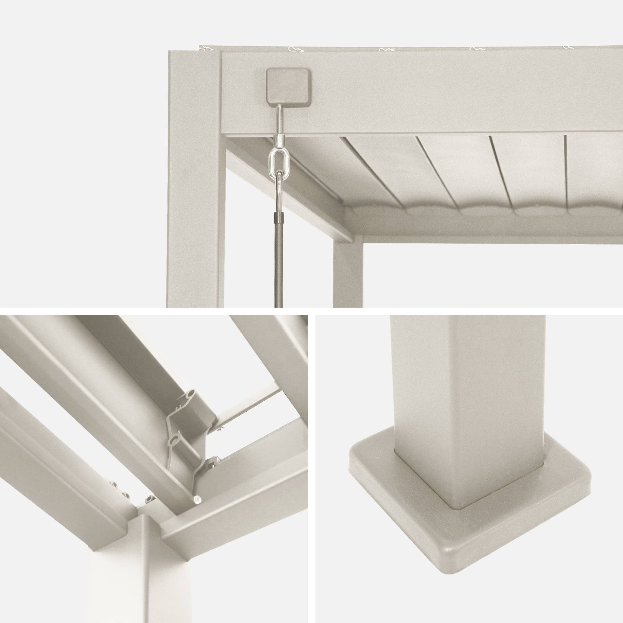 Pergola bioclimatique aluminium beige Triomphe 3x3 m lames orientables | sweeek - Image 7