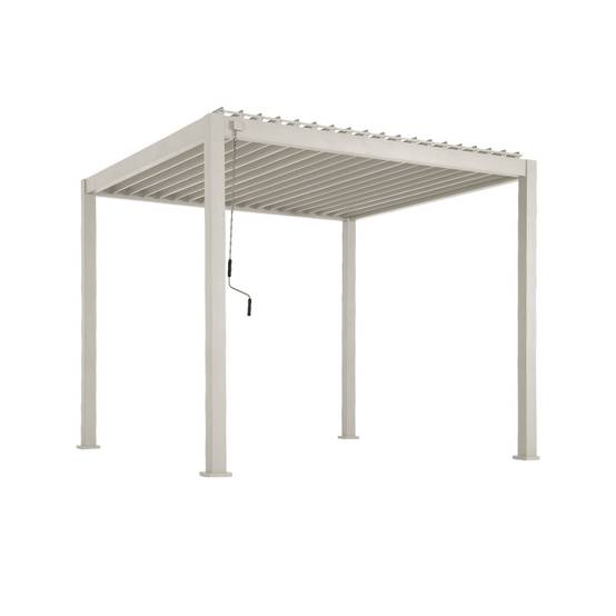 Pergola bioclimatique aluminium beige Triomphe 3x3 m lames orientables | sweeek - Image 2