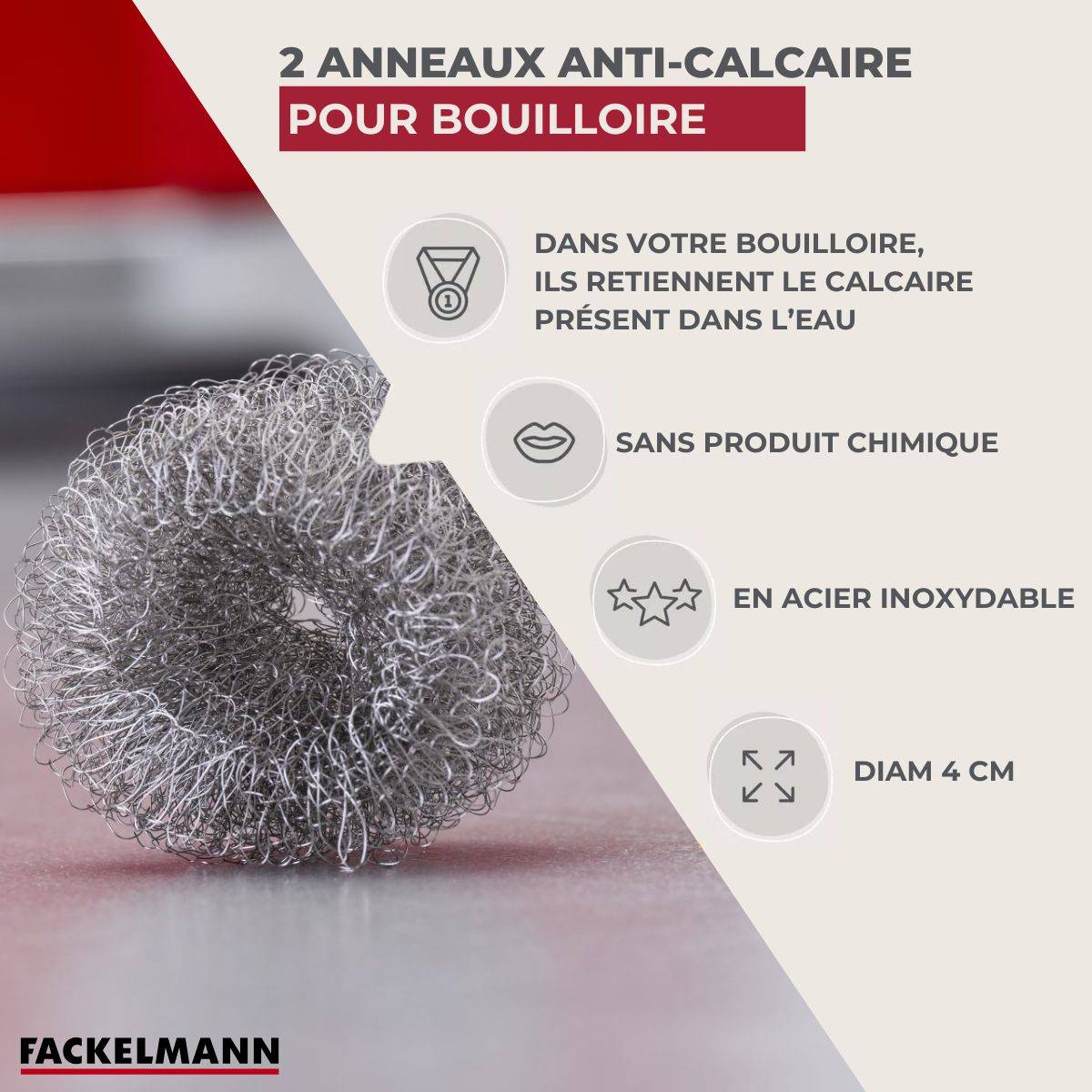 Anneaux anti-calcaire pour bouilloire Fackelmann - Image 3