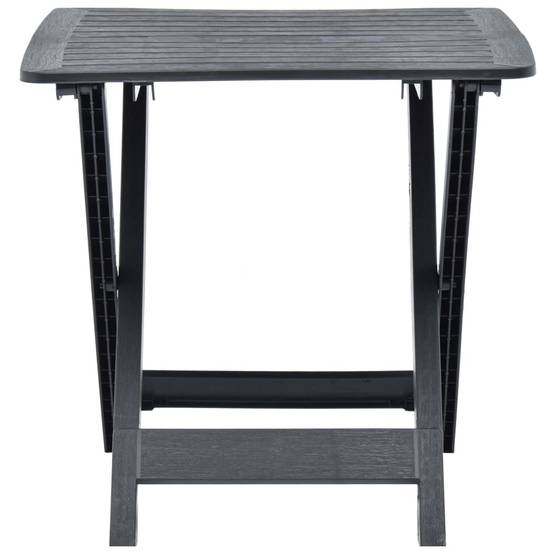 Table pliable de jardin plastique anthracite 79 x 72 x 70 cm - PANGIVO - Image 3