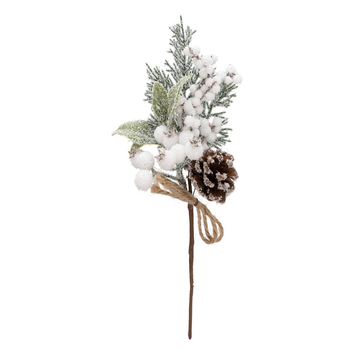 Fééric Lights & Christmas - Sujet branche baies blanches 24cm - Feeric Lights & Christmas - Imagen 1
