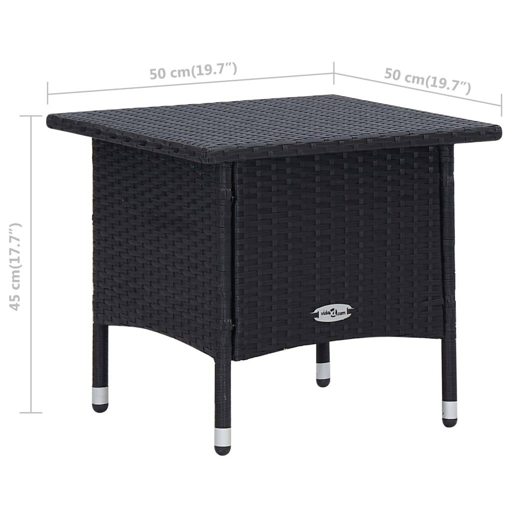 Fauteuil de Jardin Inclinable Résine Tressée avec Table Basse Noir – ComfortXL Outdoor Living - Image 3