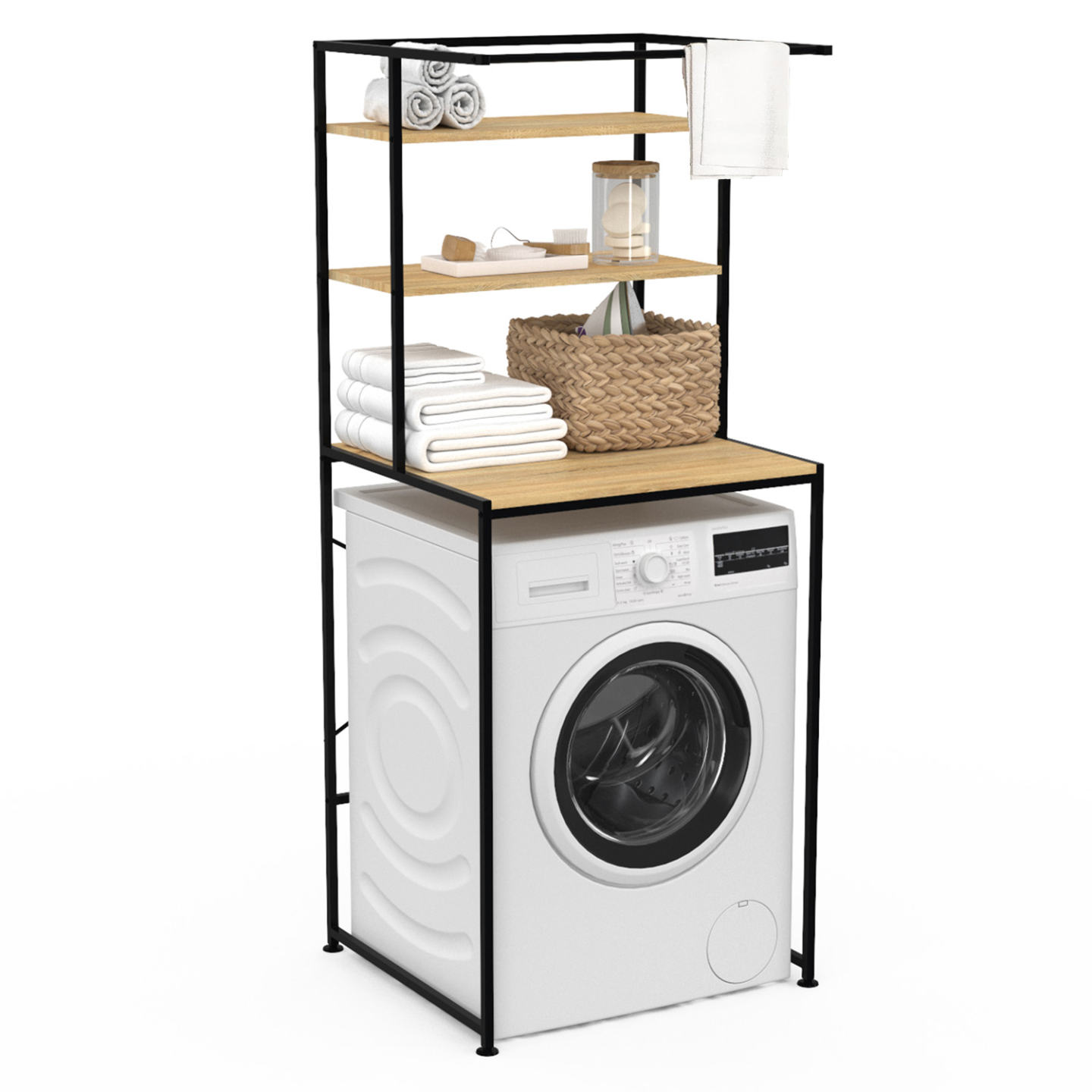 Meuble étagères de rangement dessus machine à laver DETROIT design industriel - Image 2