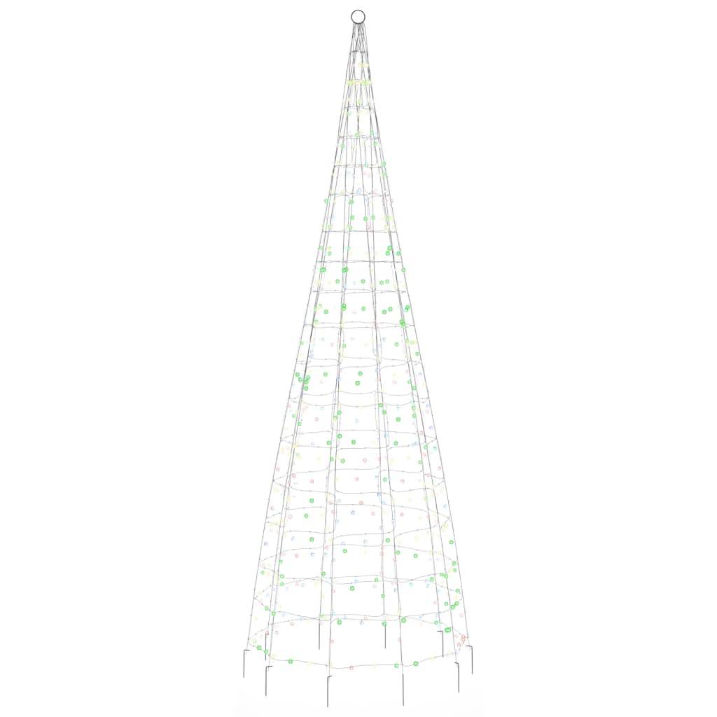 Arbre de Noël - Sapin de Noël lumineux sur mât de drapeau 550 LED coloré 300 cm - Image 4