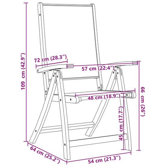 Table et Chaises de Jardin 5 Pièces Bois d'Acacia Table Extensible 120-170cm Assises Bleu – ComfortXL Outdoor Living - Image 4
