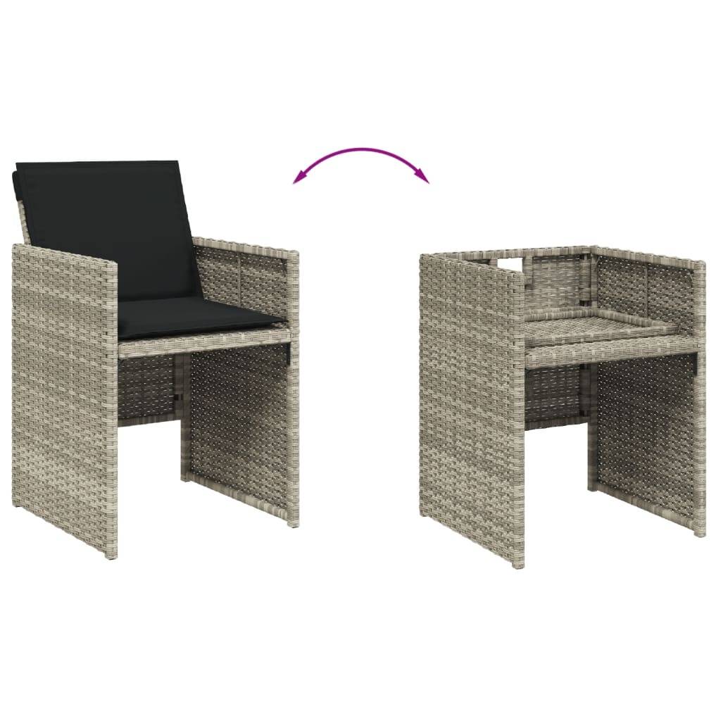 ComfortXL - Salon de Jardin Encastrable 6 Places Gris avec Coussins Déhoussables Anthracite – ComfortXL Outdoor Living - Image 6