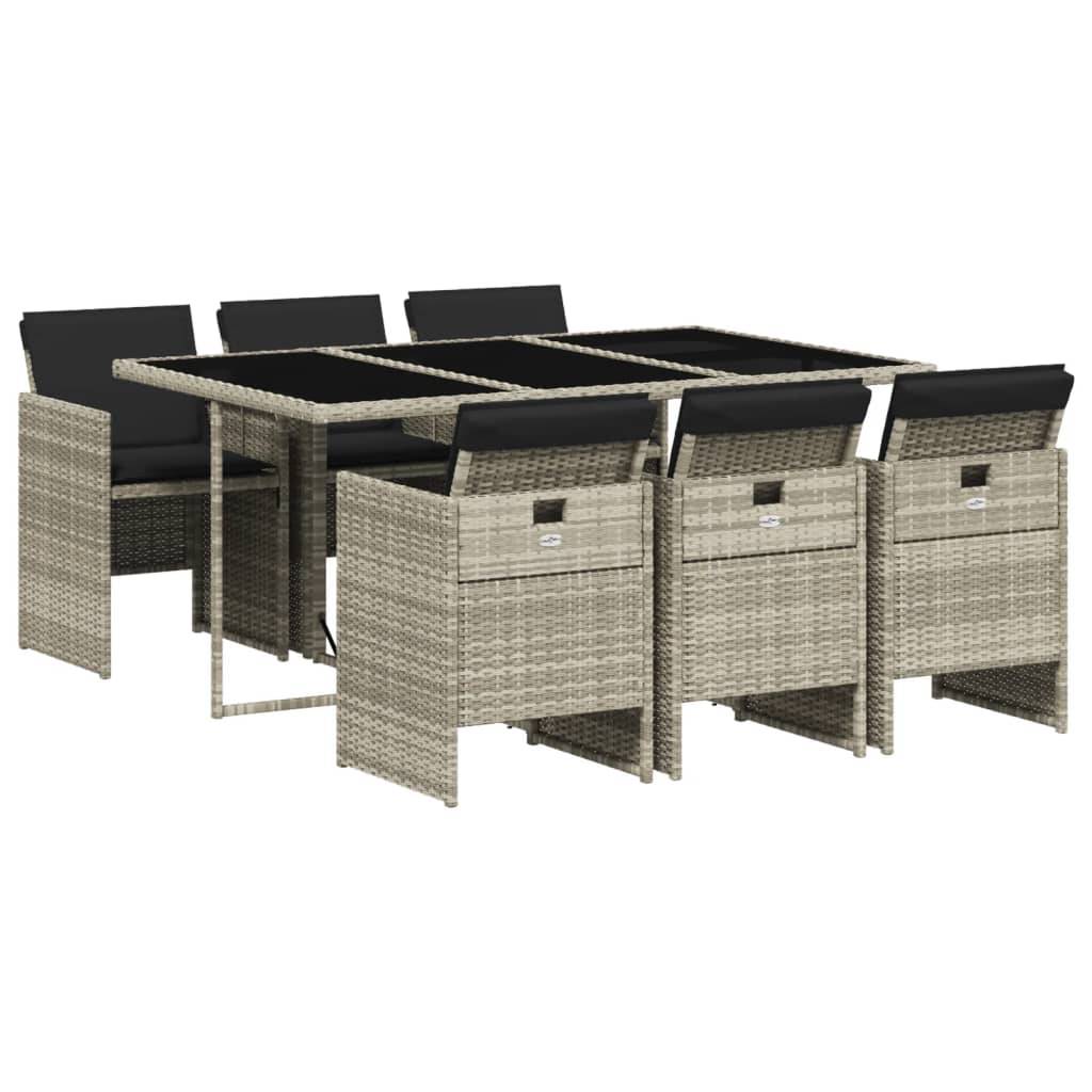 ComfortXL - Salon de Jardin Encastrable 6 Places Gris avec Coussins Déhoussables Anthracite – ComfortXL Outdoor Living - Image 2
