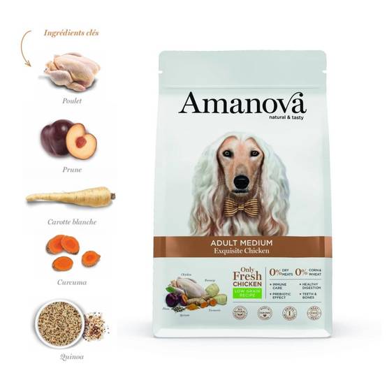 Croquettes chien medium poulet Amanova 2 kg - Image 2
