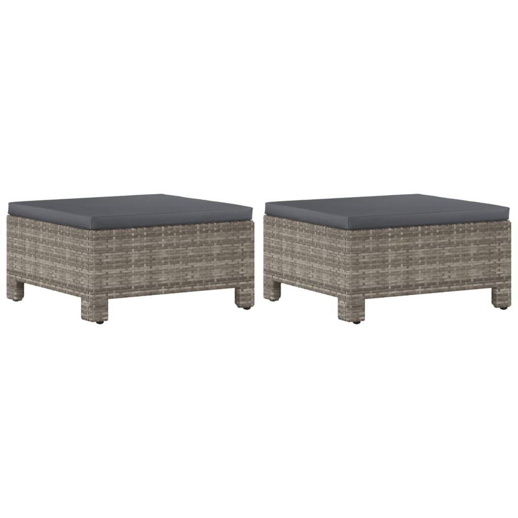 Helloshop26 - Salon de jardin meuble d'extérieur ensemble de mobilier 6 pièces avec coussins gris résine tressée - Imagen 4