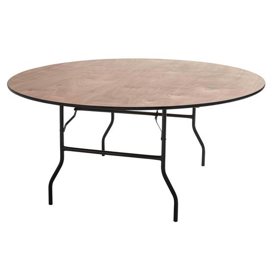 Oviala - Lot de 10 tables pliantes brasserie rondes en bois 170cm
- Oviala - Image 1
