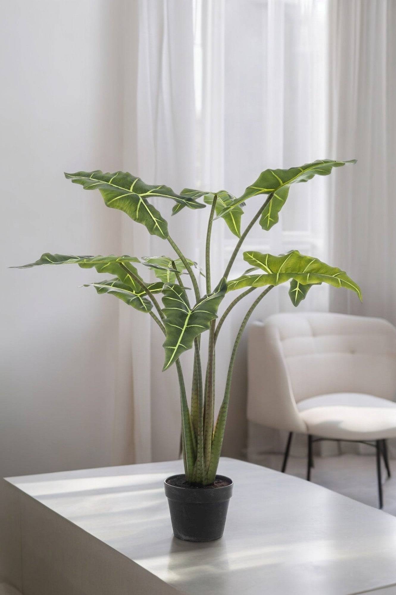 La Green Touch - Alocasia plante artificielle - h100cm, Ø12cm- La Green Touch - Imagen 1