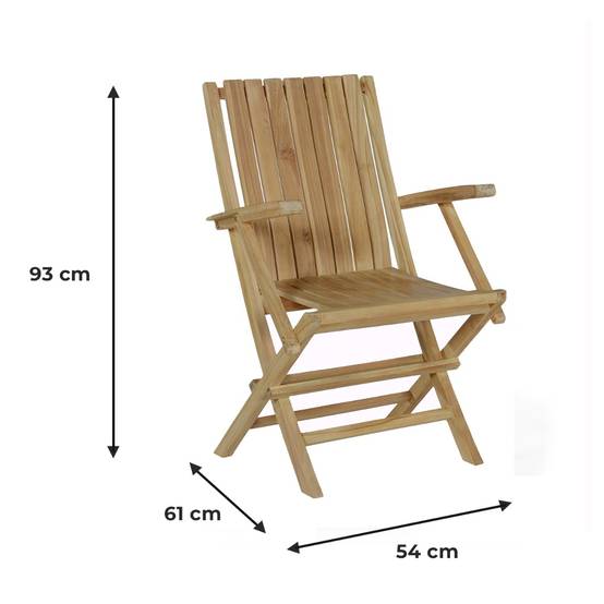 Salon de jardin en teck massif Pampelone, 8 places - TECK'Attitude - Imagen 9