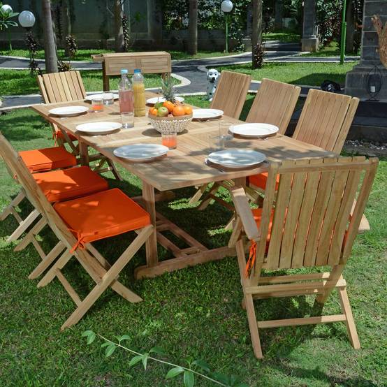 Salon de jardin en teck massif Pampelone, 8 places - TECK'Attitude - Imagen 2