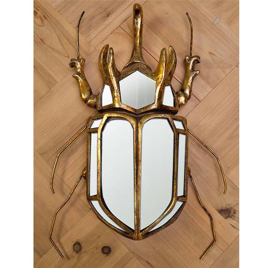 Miroir scarabée mural 37x6x25cm - Image 1