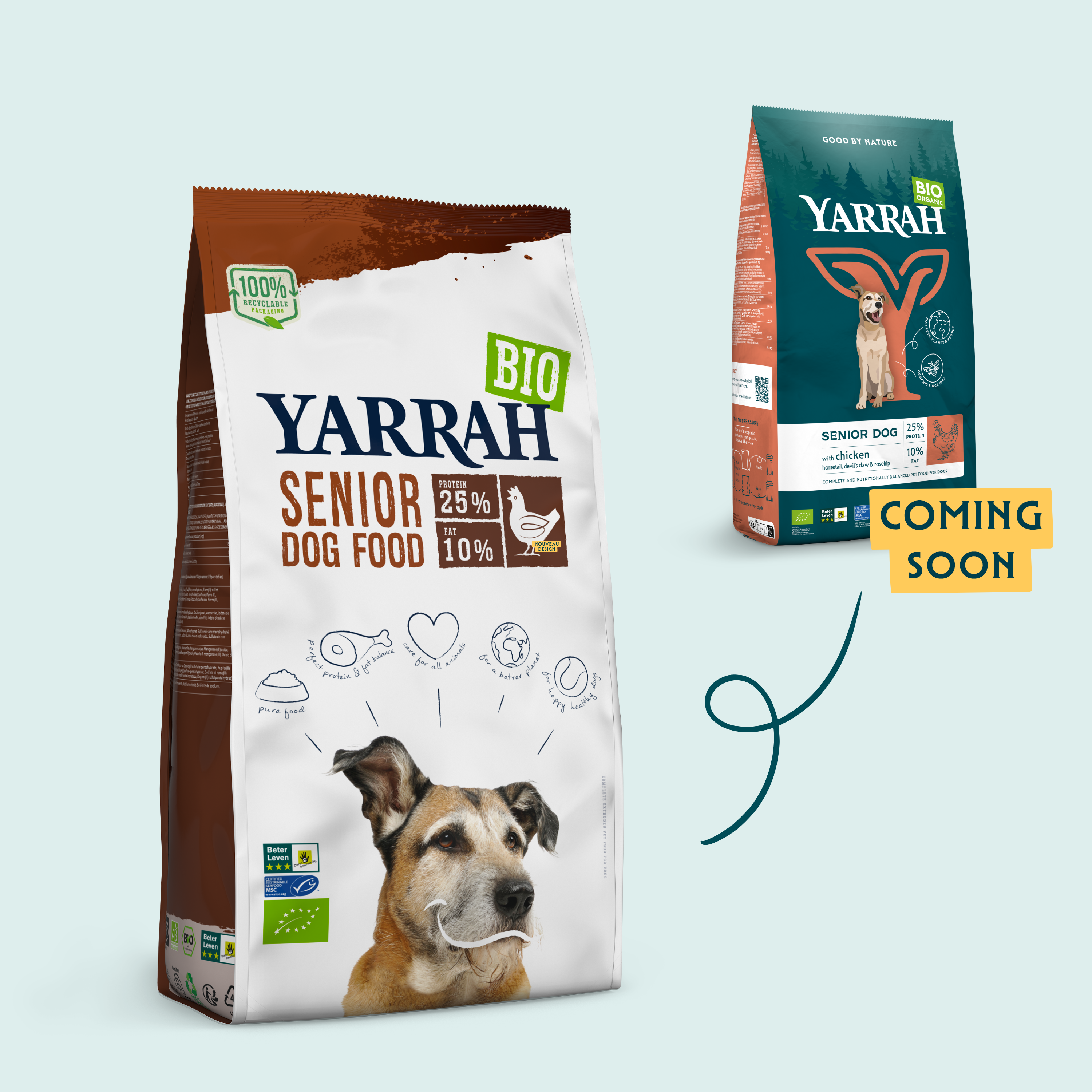 Yarrah - Croquettes Bio Poulet & Poisson pour Chien Senior - Image 1
