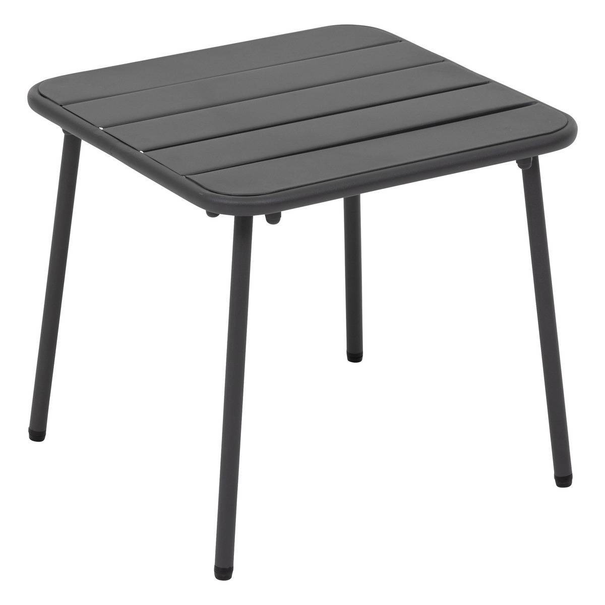 Hesperide - Table basse de jardin carrée "Phuket" graphite en acier traité en époxy Hespéride - Imagen 1