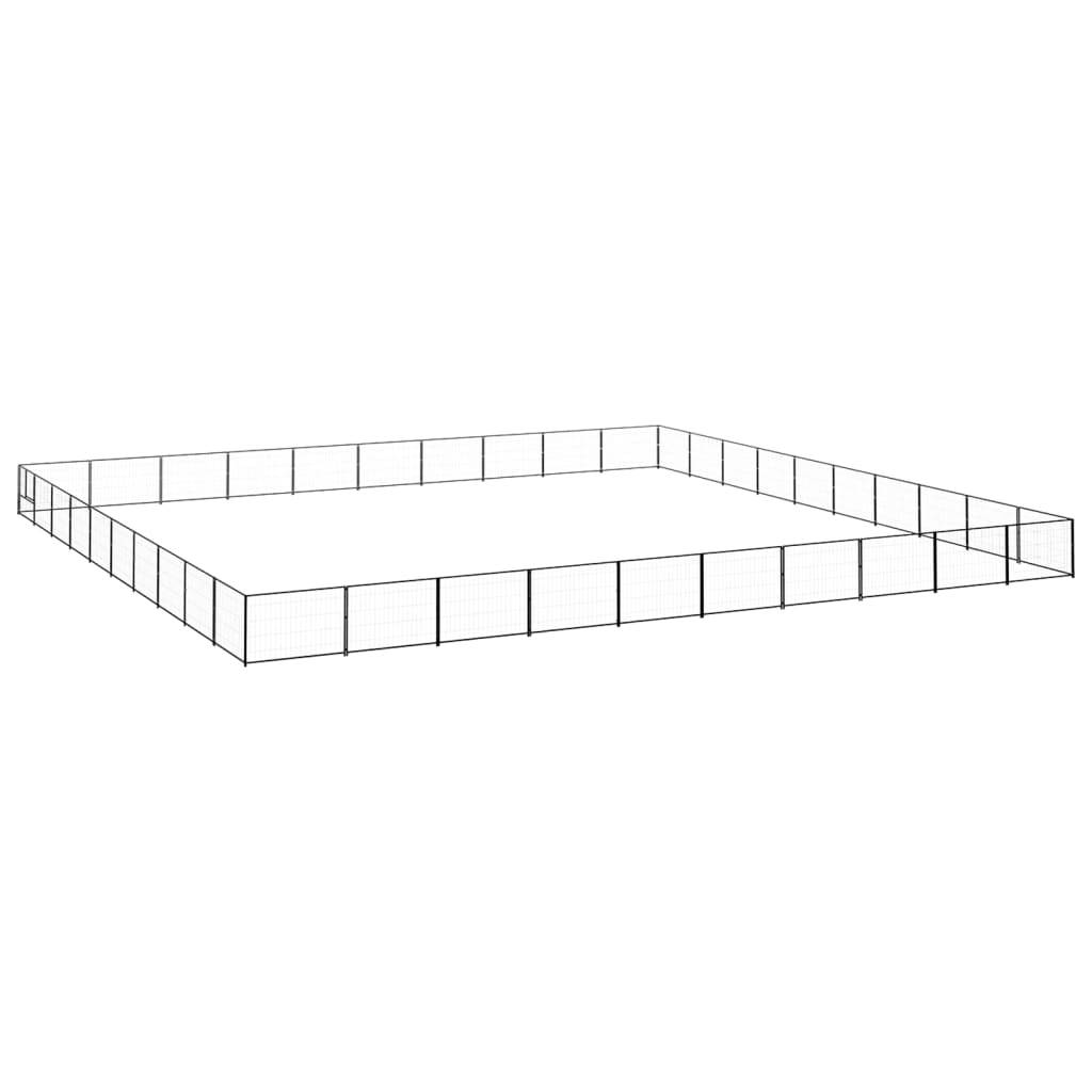 Vidaxl - Chenil Noir 100 m² Acier vidaXL 3082197 - Imagen 2