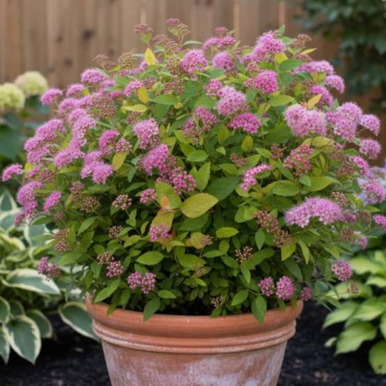 Spirée du Japon Golden Princess, Spiraea à fleurs Rose - feuillage Caduc - Pot de 3L - 20/40 cm- hauteur à maturité De 0,50 m à 1,00 m - Image 4