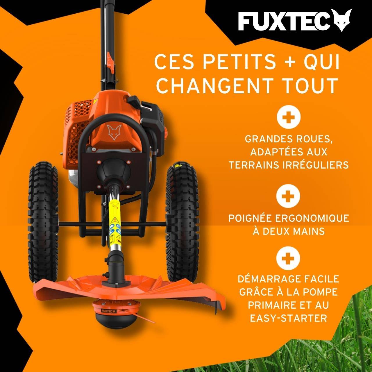 FUXTEC - Coupe bordure thermique à roues - FUXTEC FX-FSR162 - 62cm3 3,5CV - Image 4