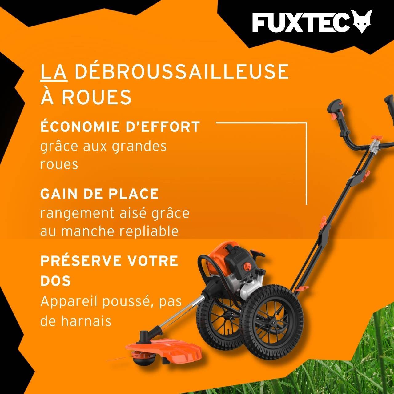FUXTEC - Coupe bordure thermique à roues - FUXTEC FX-FSR162 - 62cm3 3,5CV - Image 5
