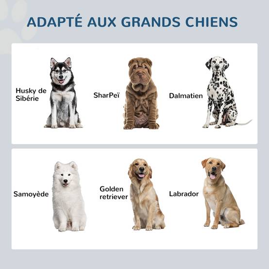 Gamelle double chien chat - porte-gamelles surélevé rangement 2 en 1 - tiroir, 2 gamelles - acier inox. MDF blanc gris - Image 6