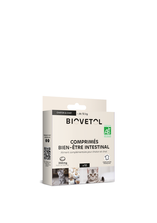 Biovetol - Comprimés Bio Bien-être Intestinal pour Chat & Chaton - Image 1
