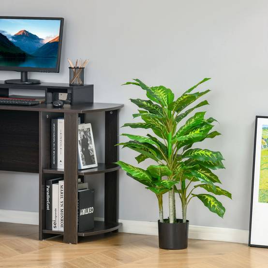 Plante Artificielle Dieffenbachia Plastique Intérieur Extérieur Sans Entretien 95cm Vert - ComfortXL Outdoor Living - Image 4