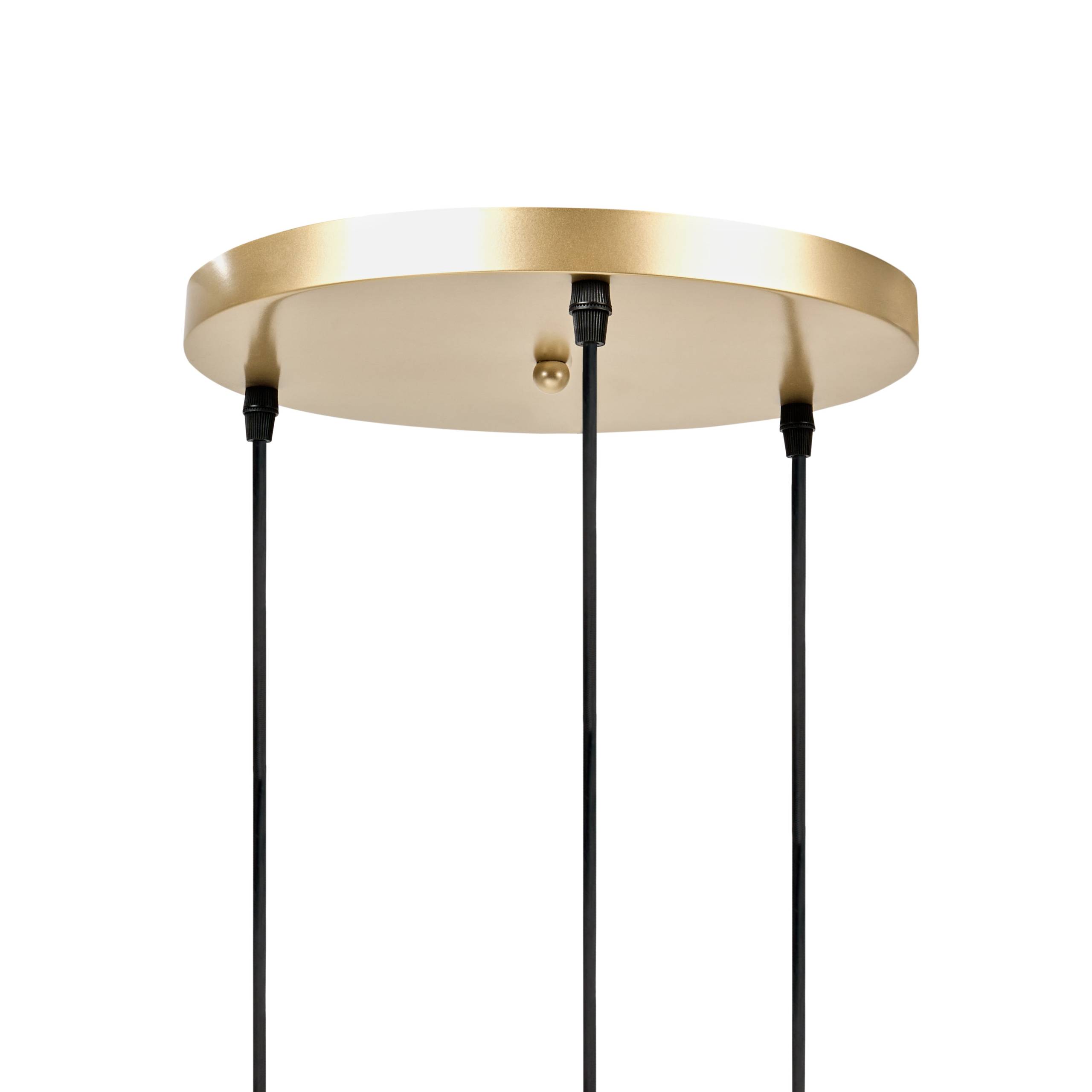 Beliani - Lampe suspension Verre Doré ARAS - 30x30x130- Beliani - Image 6
