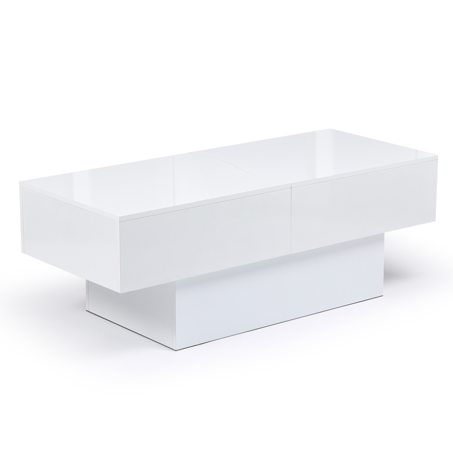 Table basse coulissante rectangulaire MARTA bois blanc - Image 4
