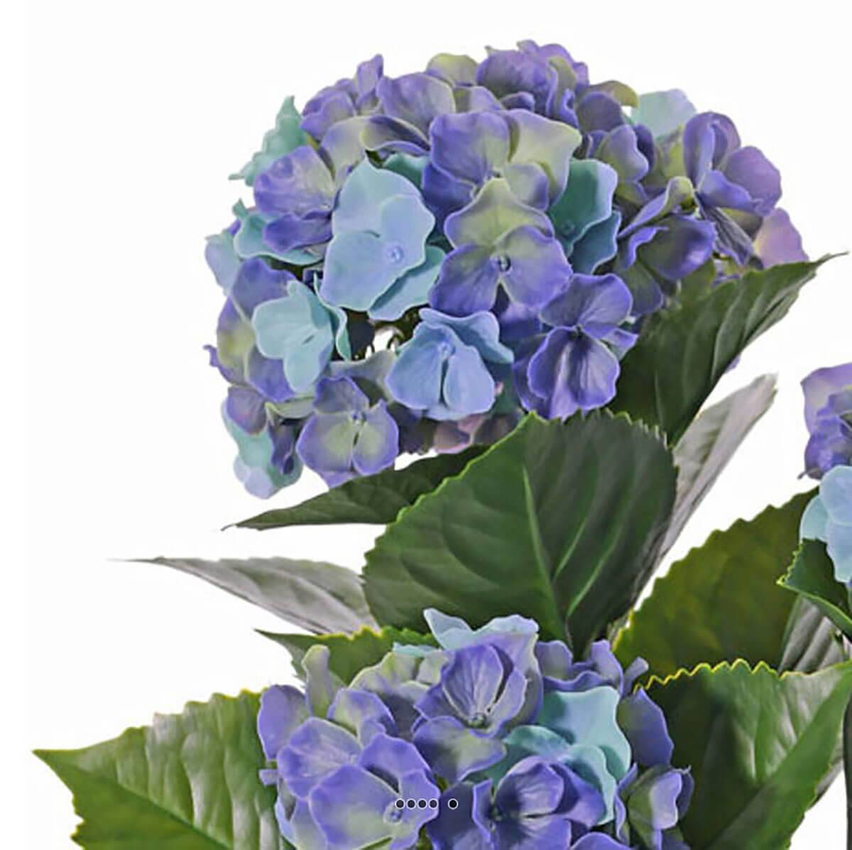 Artificielles - Hortensia artificiel 3 têtes en piquet pour extérieur H 43 cm Bleu pastel - couleur: Bleu pastel - Imagen 3