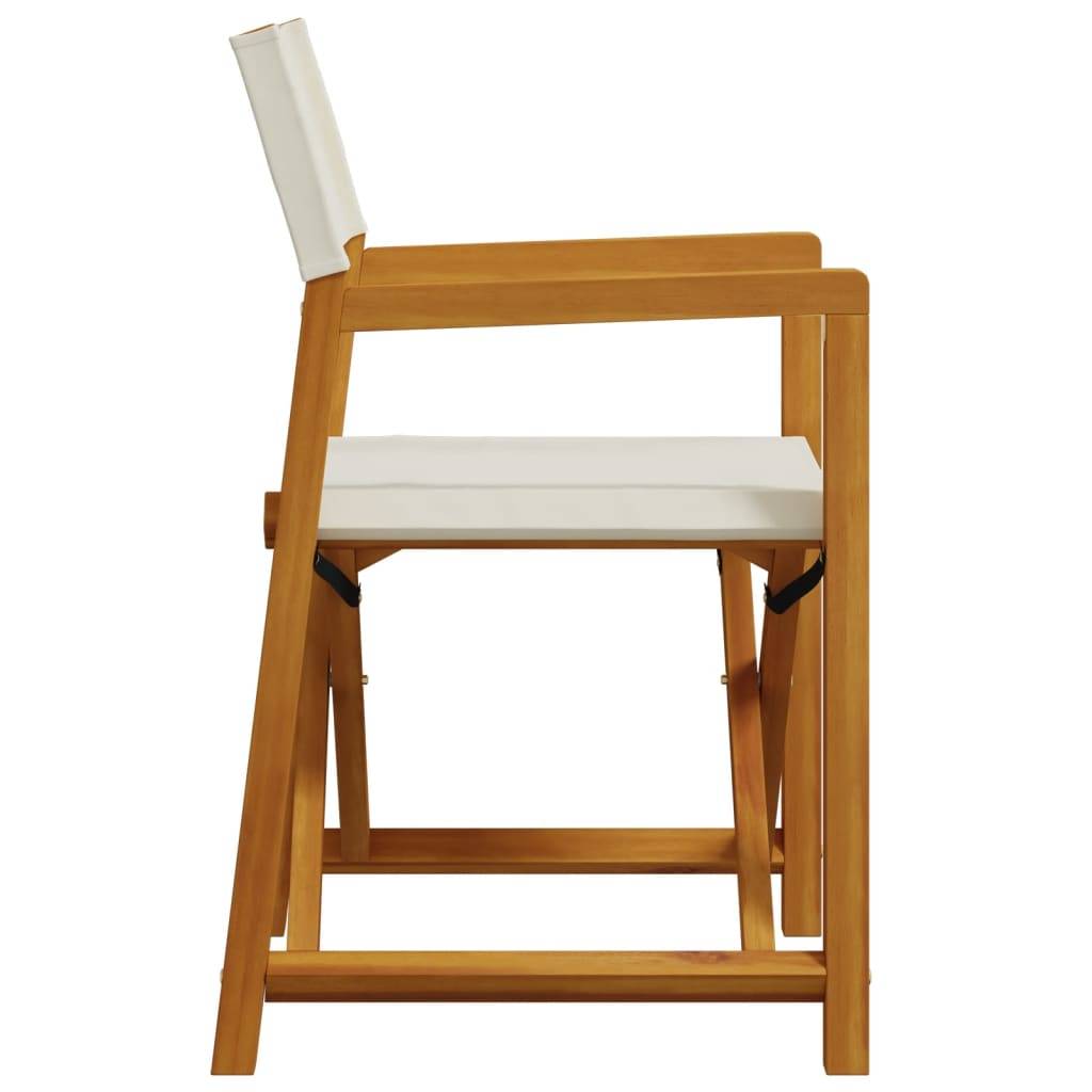Lot de 4 Chaises de jardin pliables - Chaises d'extérieur - Chaise pliante de jardin blanc crème tissu-JU12493 - Image 5