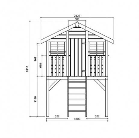 Maison en bois enfants sur pilotis - Noah - Imagen 3