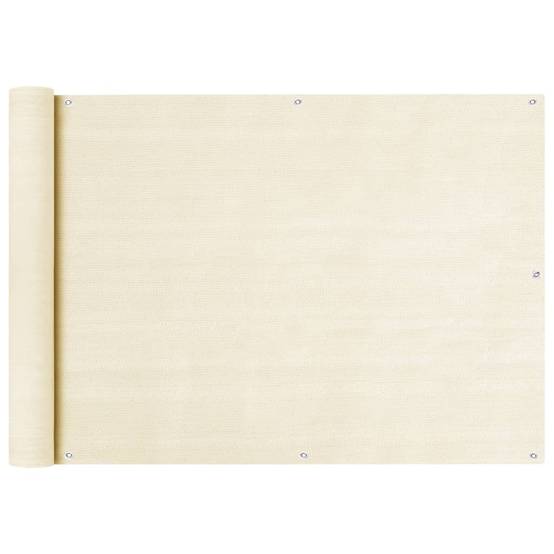 Écran de balcon PEHD crème 500 x 75 cm - PANGIVO - Image 1
