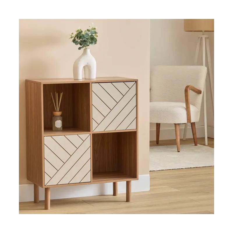 Etagère 4 cases 2 portes Mix'n'Match MDF 5five - Image 2
