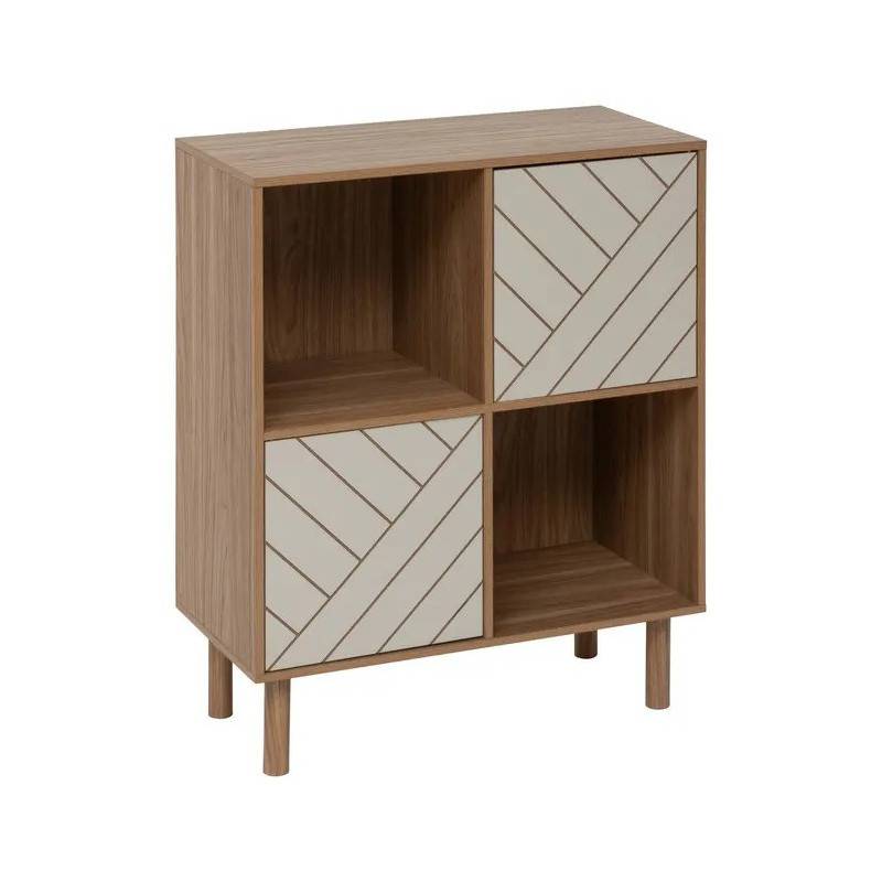 Etagère 4 cases 2 portes Mix'n'Match MDF 5five - Image 1
