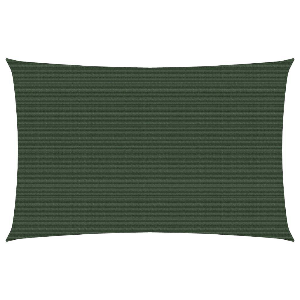 Helloshop26 - Voile toile d'ombrage parasol 160 g/m² PEHD 2 x 4 m vert foncé - Imagen 1