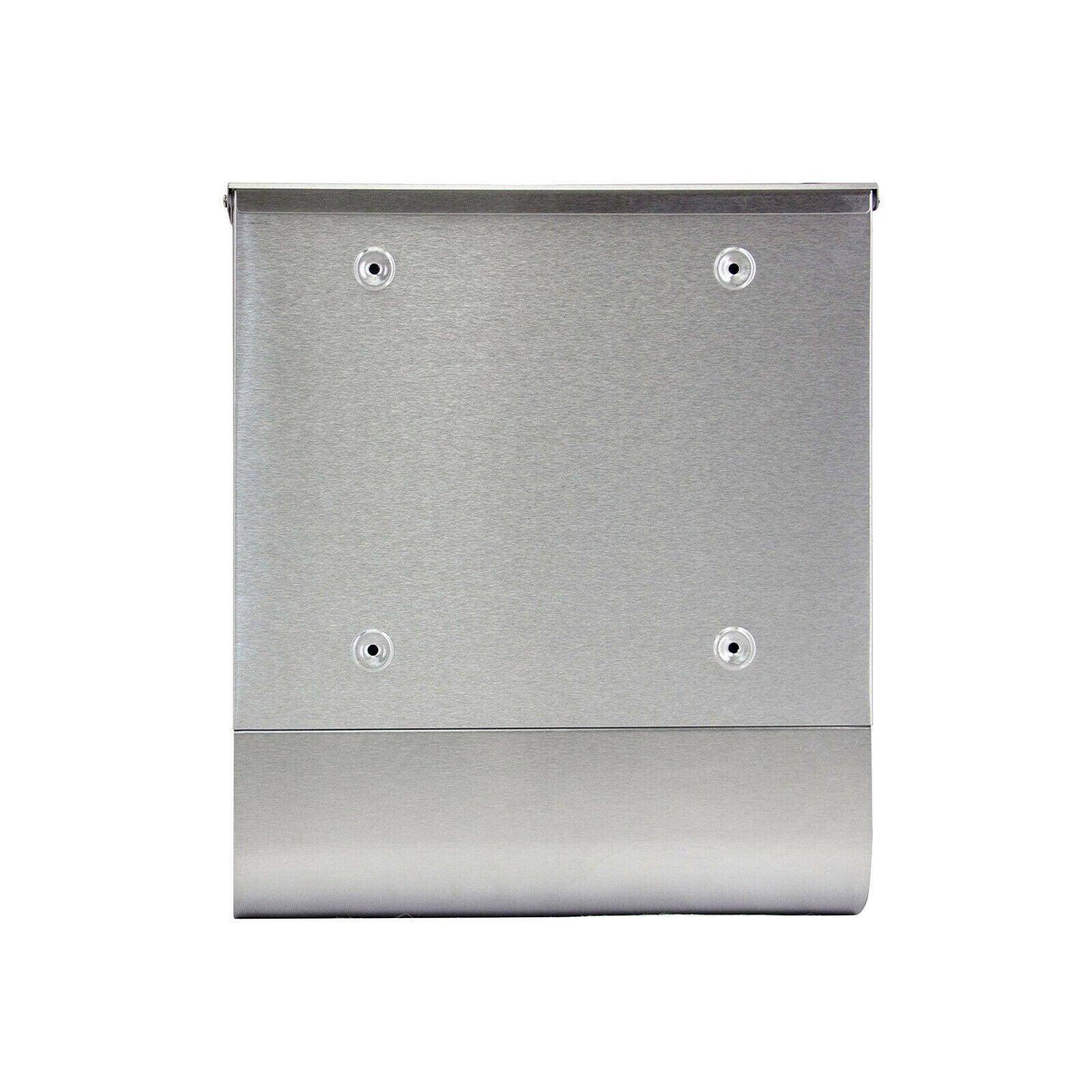 Helloshop26 - Boite aux lettres design avec porte-journaux pour montage au mur 30,5 x 9,6 x 33,5 cm acier inoxydable - Imagen 3
